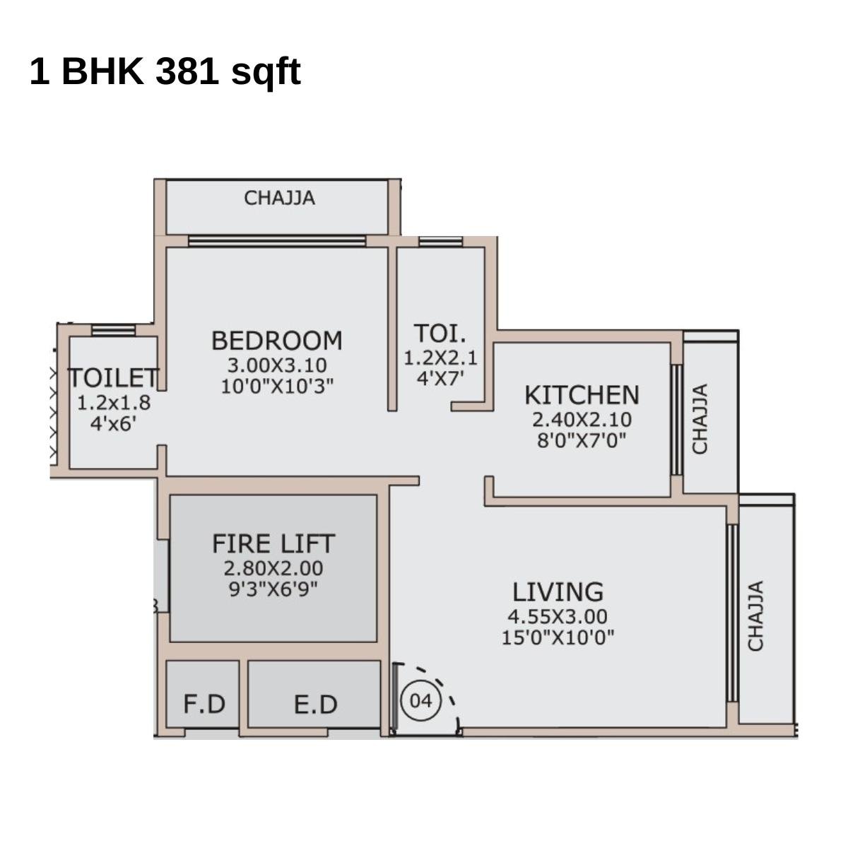 Alliaance-Galaxy-Floor-Plan-1-BHK-381-sqft